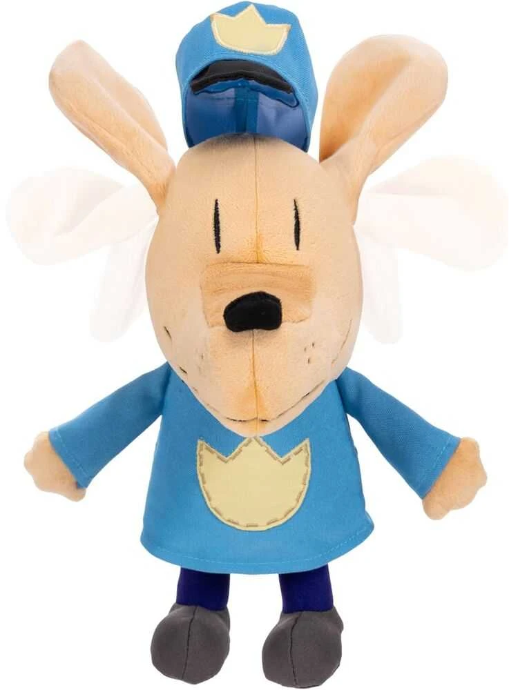 Jakks Pacific „Dream Works Dog Man“ interaktyvus pliušinis žaislas su cyptelinčiu šunimi policininku 26 cm