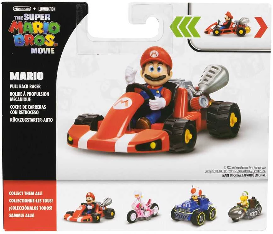 Jakks Pacific „Super Mario Movie“ – figūrėlė su kartingu – Mario (6 cm) (417684) / Figūrėlės / Mario/ Daugiafunkcis