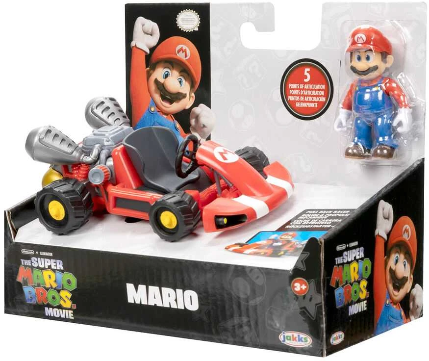 Jakks Pacific „Super Mario Movie“ – figūrėlė su kartingu – Mario (6 cm) (417684) / Figūrėlės / Mario/ Daugiafunkcis