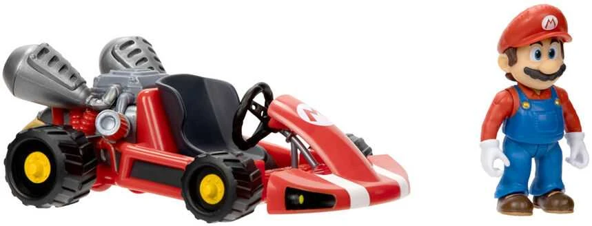 Jakks Pacific „Super Mario Movie“ – figūrėlė su kartingu – Mario (6 cm) (417684) / Figūrėlės / Mario/ Daugiafunkcis