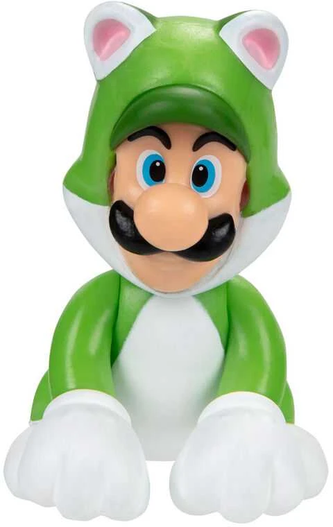 Jakks Pacific Nintendo Super Mario Cat Luigi figure 6,5cm