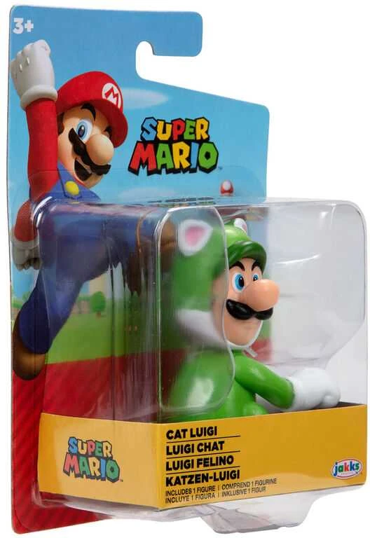 Jakks Pacific Nintendo Super Mario Cat Luigi figure 6,5cm