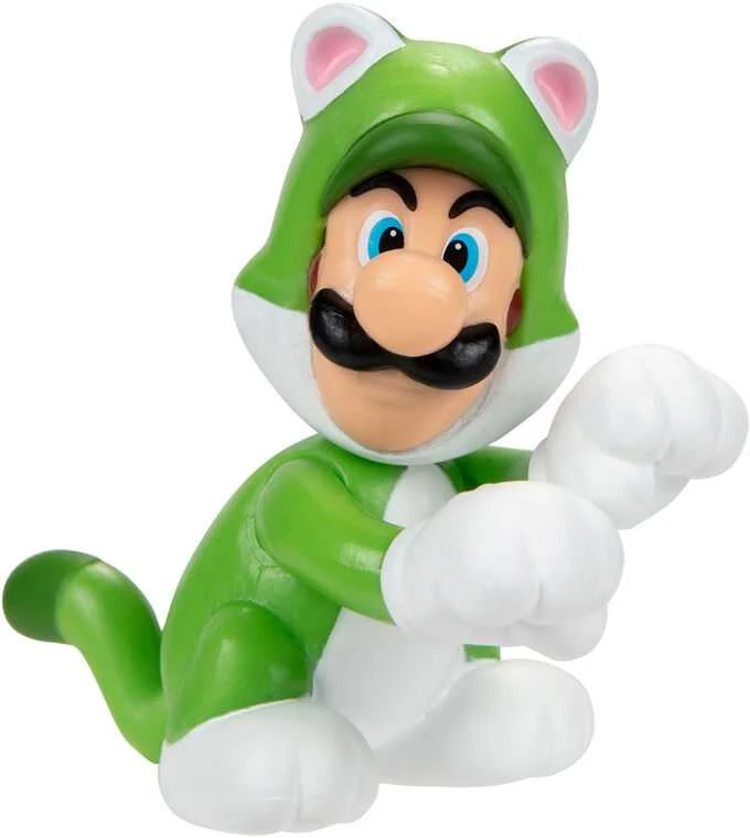 Jakks Pacific Nintendo Super Mario Cat Luigi figure 6,5cm
