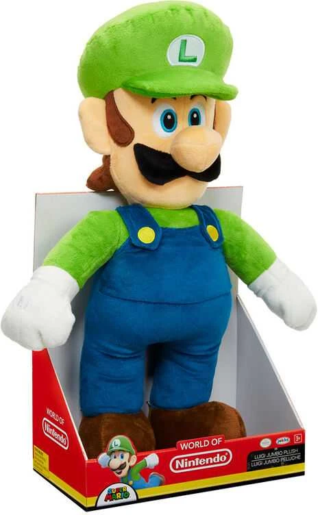 Jakks Pacific Nintendo Super Mario Luigi Jumbo plush toy 50cm