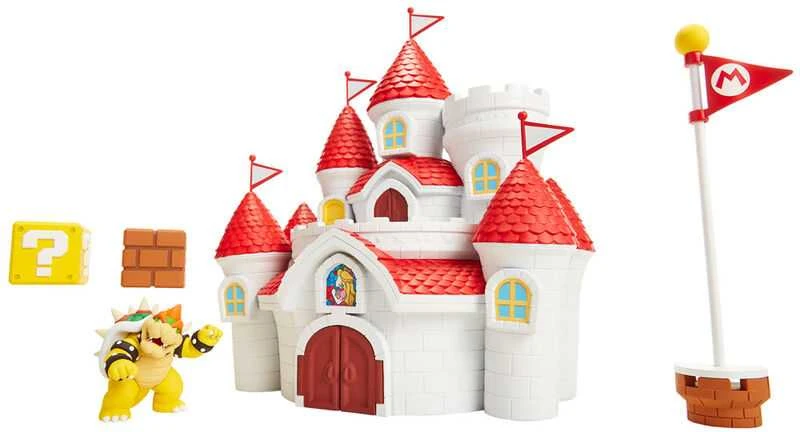 Jakks Pacific „Super Mario“ – Grybų karalystės pilies žaidimo rinkinys (58541-4L)
