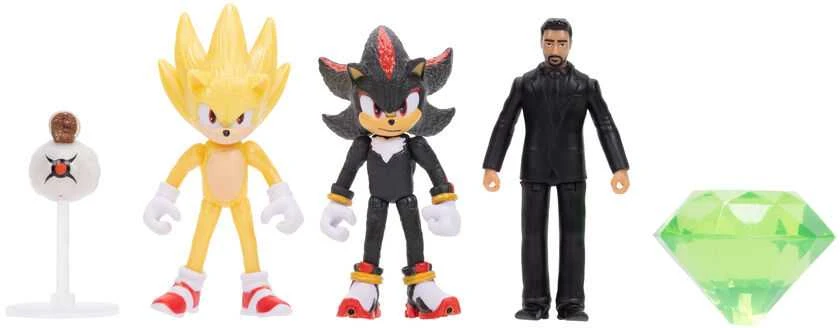 Jakks Pacific „Sonic 3 The Hedgehog“ 5 dalių figūrėlių rinkinys, skirtas filmų kolekcijai (3+)