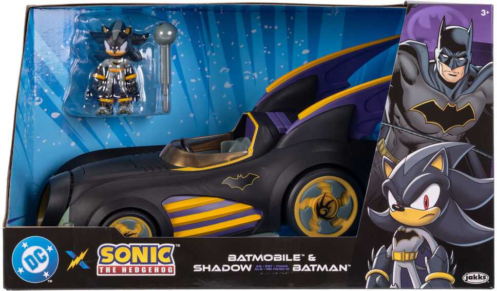 Sonicdc Comics DC x Sonic the Hedgehog – Shadow 2.5" + Betmeno automobilis (429114)