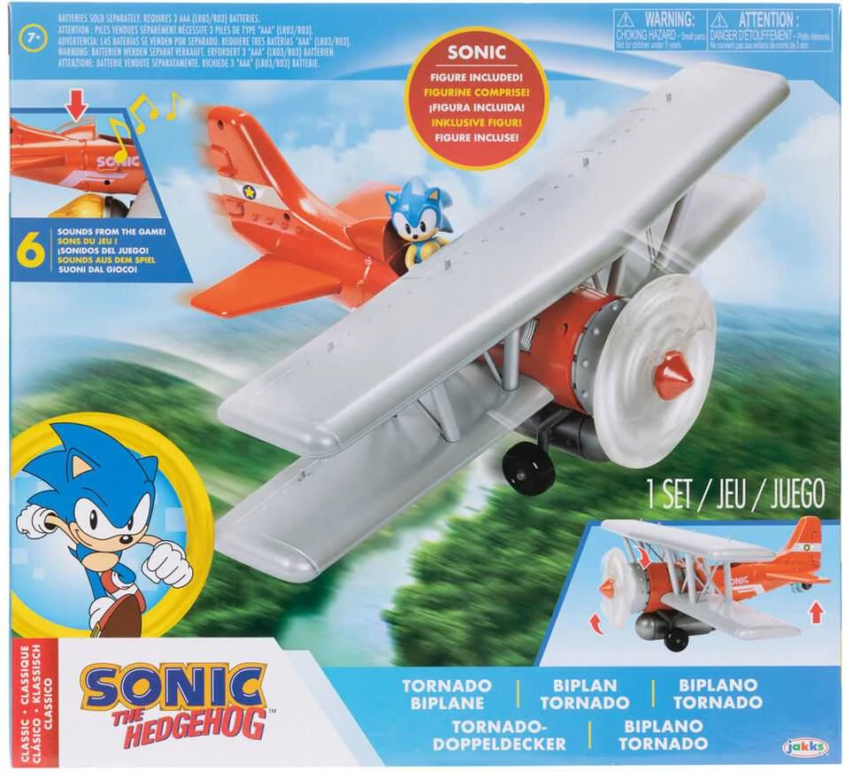 JAKKS SONIC Lėktuvas su figūrėlė „Tornado“