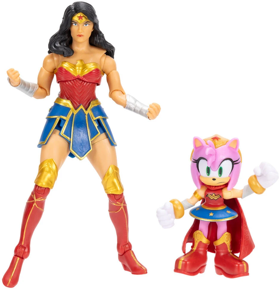 Jakks Pacific Sonic The Hedgehog x Dc Comics Amy & Wonder Woman figure