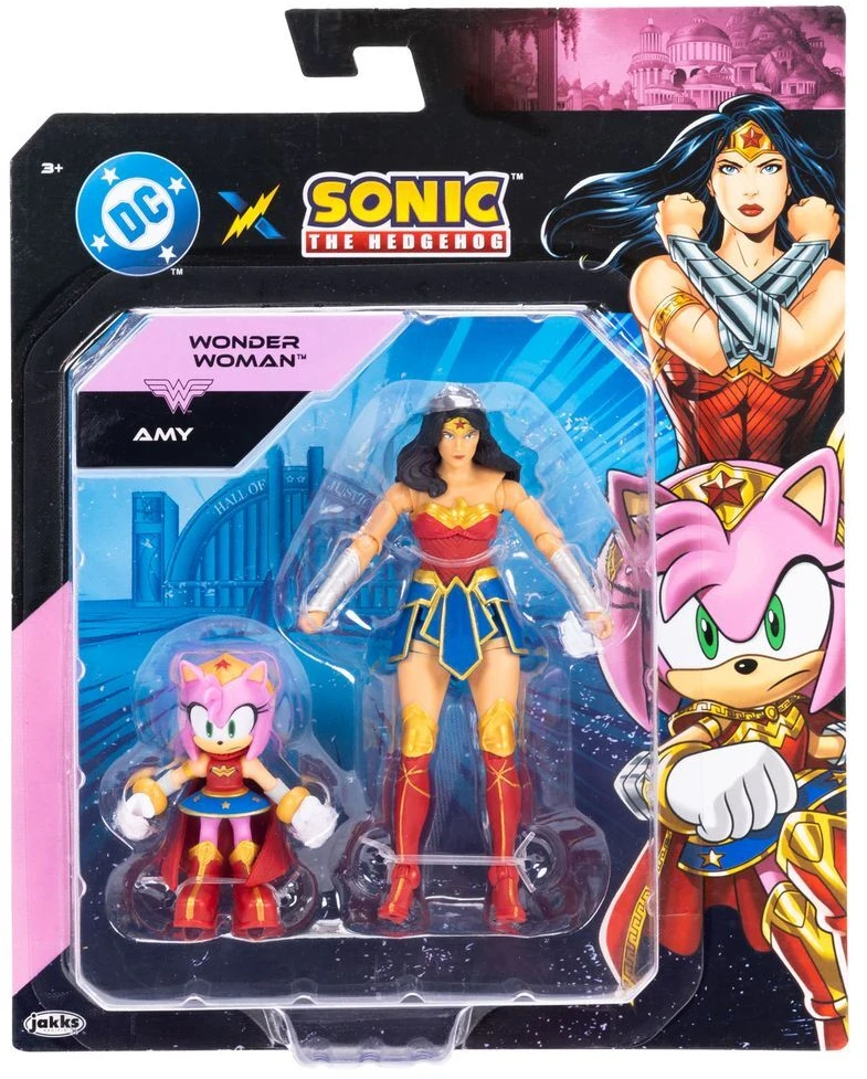 Jakks Pacific Sonic The Hedgehog x Dc Comics Amy & Wonder Woman figure