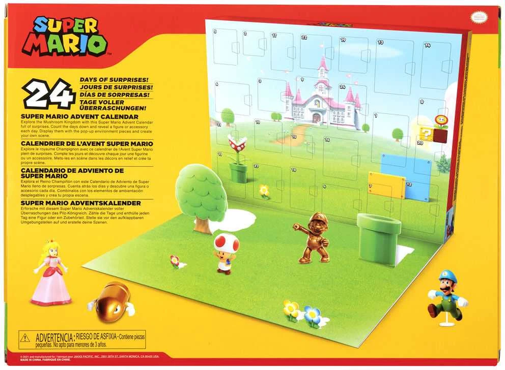 Super Mario Advento kalendorius - galinė pakuotės pusė