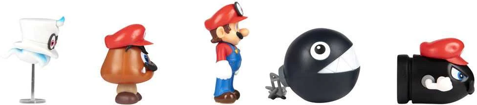 Jakks Pacific Super Mario Bros. rinkinys 5 figūrėlės 6,5 cm