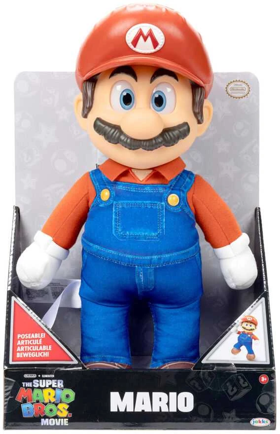Jakks Pacific „Super Mario Bros. Movie“ pliušinė Mario figūrėlė, 36 cm, 417264, Orbico
