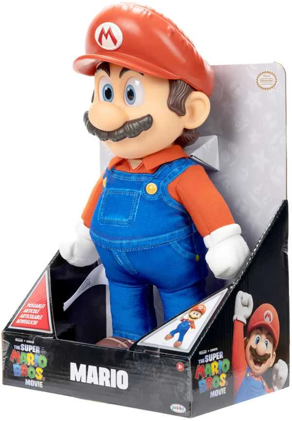 Jakks Pacific „Super Mario Bros. Movie“ pliušinė Mario figūrėlė, 36 cm, 417264, Orbico