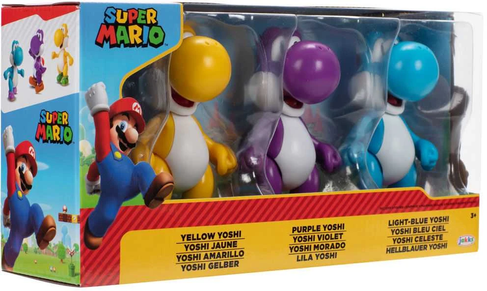 Jakks Pacific Super Mario Bros Yoshi pack 3 figures 10cm