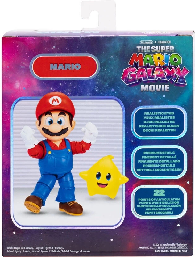 Jakks Pacific Super Mario Galaxy Movie - Figures 12 cm Wave 1 - Mario