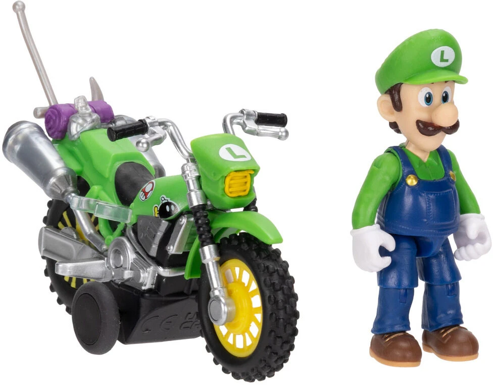 Jakks Pacific Super Mario Galaxy Movie - Luigi with Vehicle Wave 1 (432344)