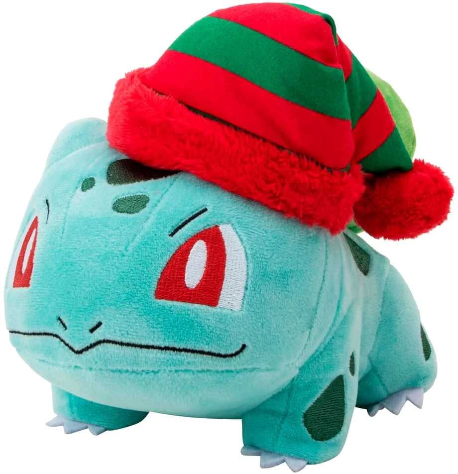 Jazwares Pokemon Christmas Bulbasaur plush toy 20cm