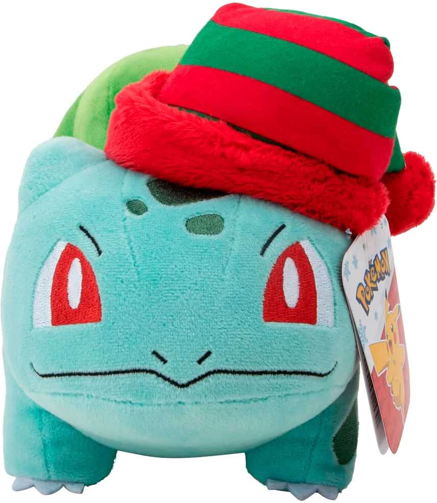Jazwares Pokemon Christmas Bulbasaur plush toy 20cm