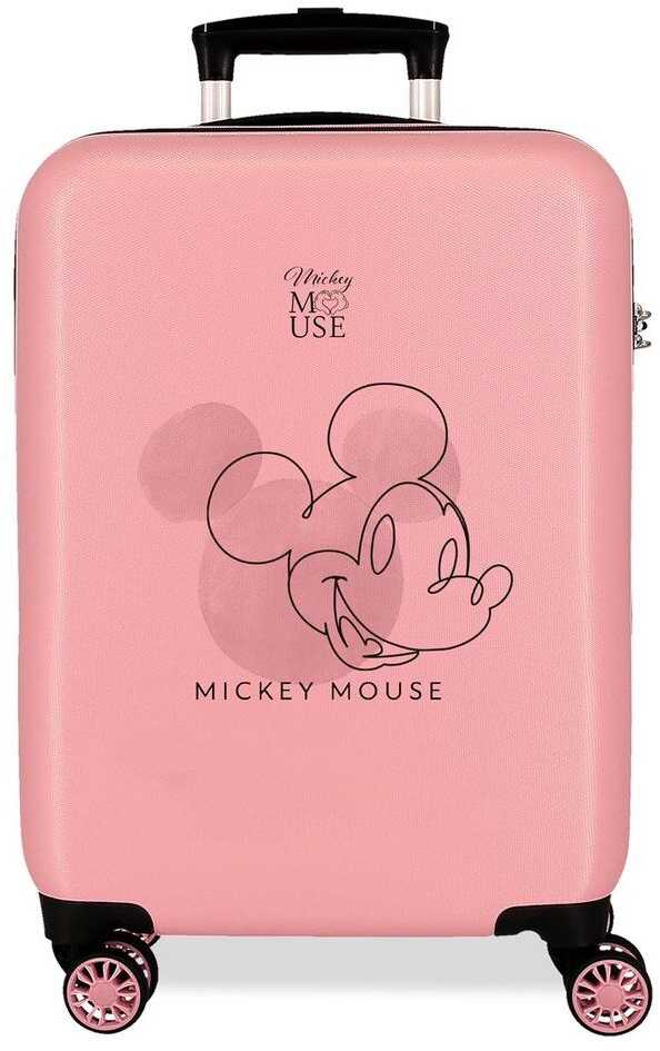 Joumma Bags Prabangus ABS vaikiškas kelioninis dėklas MICKEY MOUSE Outline Rožinė, 55x38x20 cm, 34