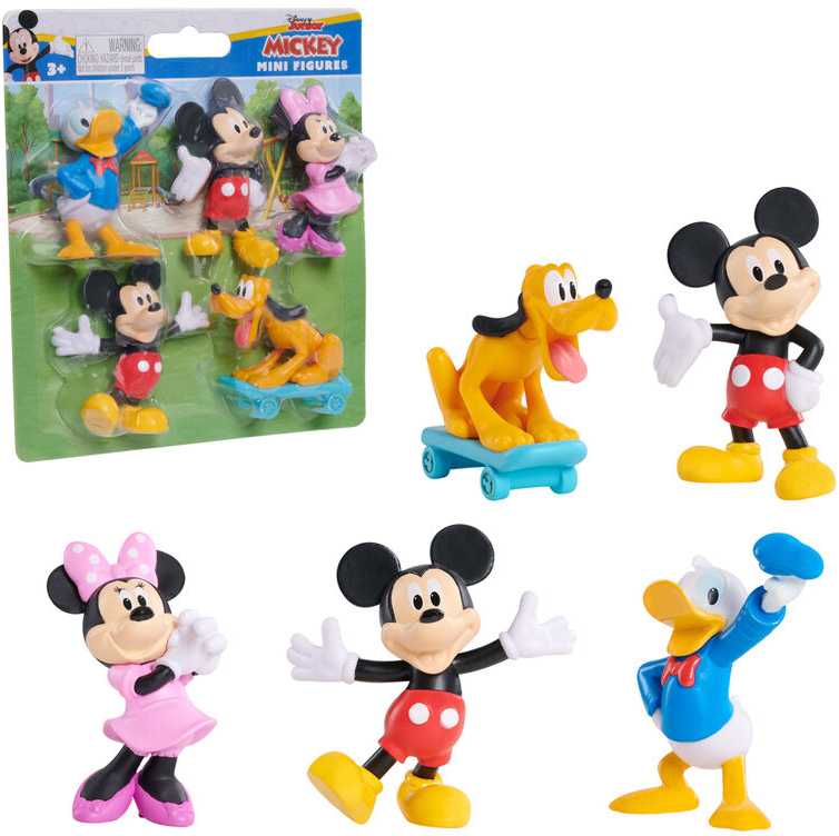 DISNEY RINKINYS IŠ 5 MINIŲ FIGŪRŲ FIGŪRŲ MICKEY MOUSE DONALD ANTIES PLUTO