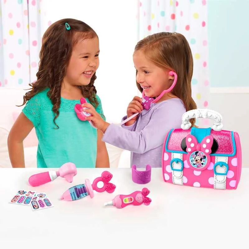 justplay Disney Minnie Mouse didelis medicinos rinkinys gydytojo pirmosios pagalbos vaistinėlė 8 dienos šviesos/garso