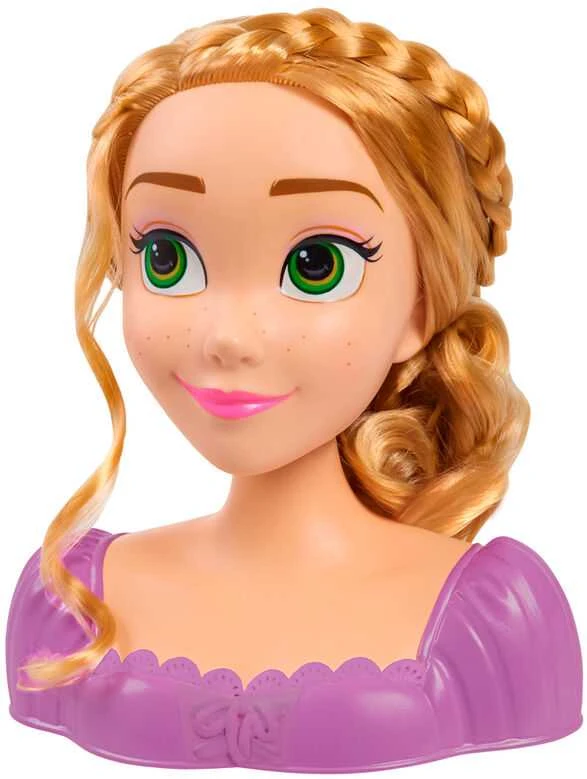 justplay Lėlė plaukų šukavimo ir formavimo galvutė Disney Princess Rapunzel Tangled +priedai