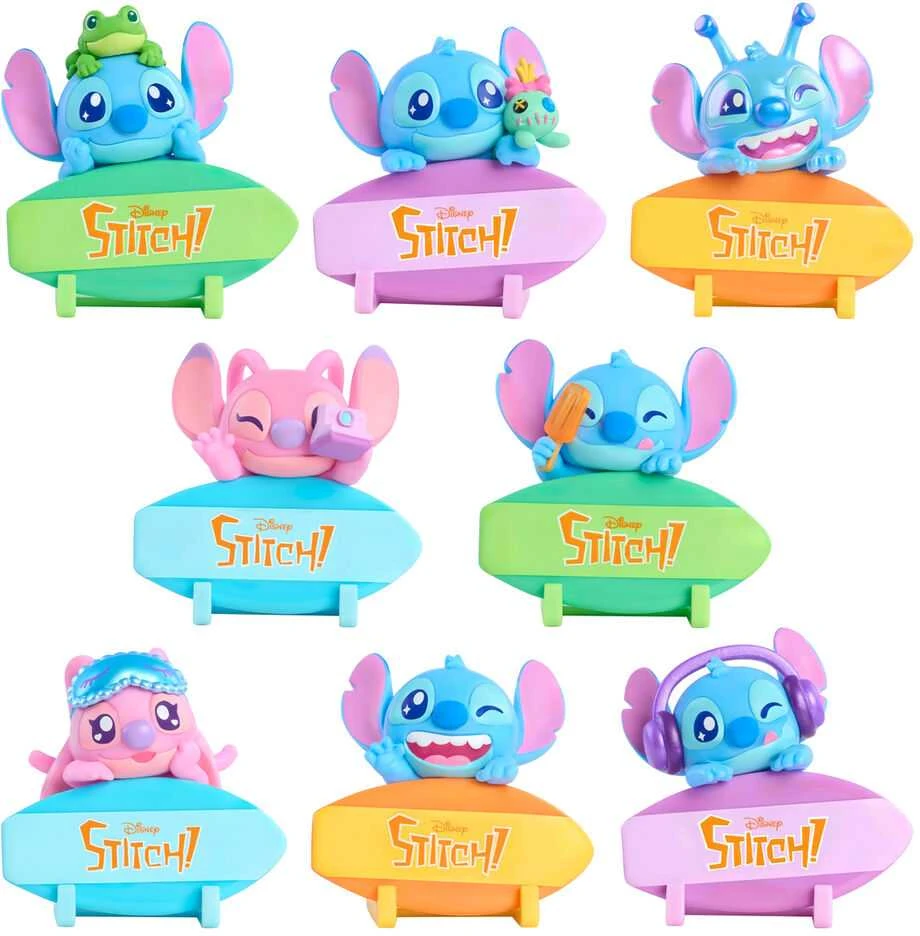 Stitch Attachmeez figūrėlių rinkinys su banglentėmis