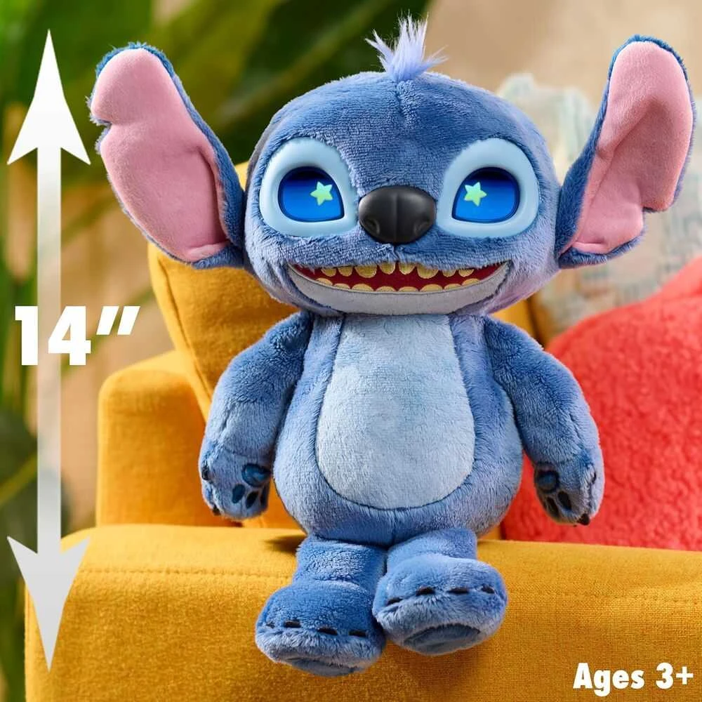 Disney JUST PLAY STITCH Interaktyvus pliušinis nuotaikas keičiantis Stičas, 35 cm