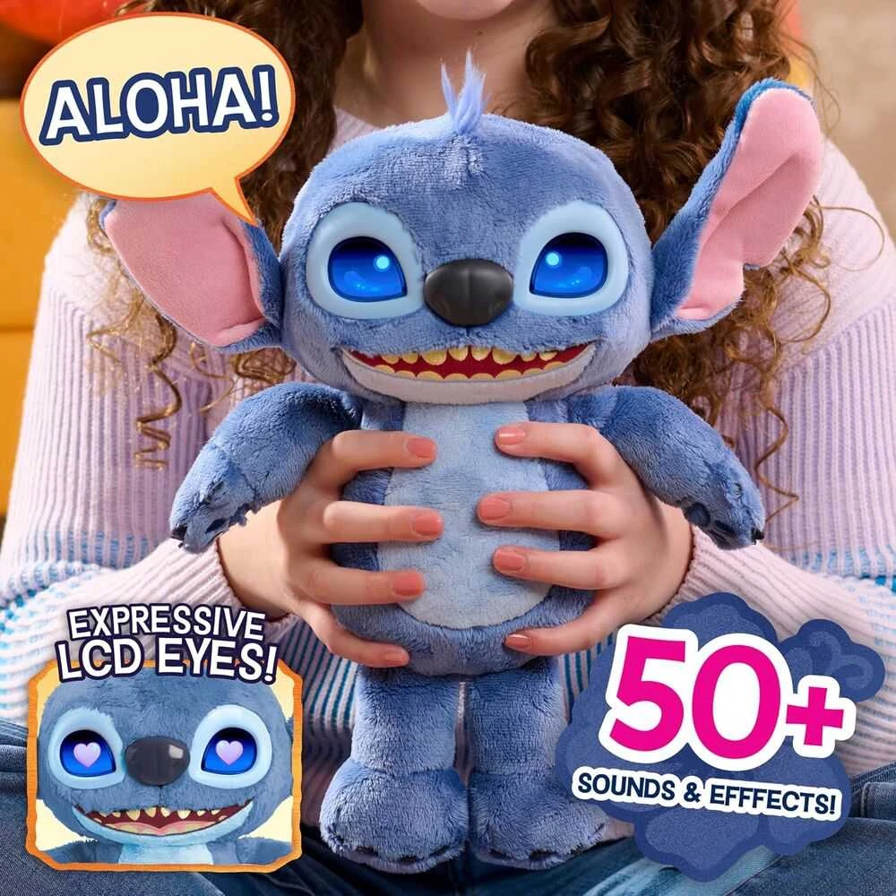 Disney JUST PLAY STITCH Interaktyvus pliušinis nuotaikas keičiantis Stičas, 35 cm
