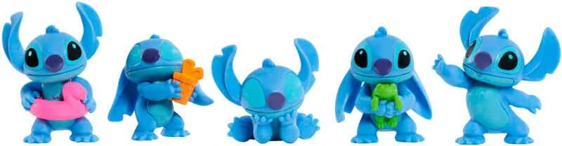 justplay Disney Stitch figūrėlės, 5 vnt. pakuotėje, 5,5 cm