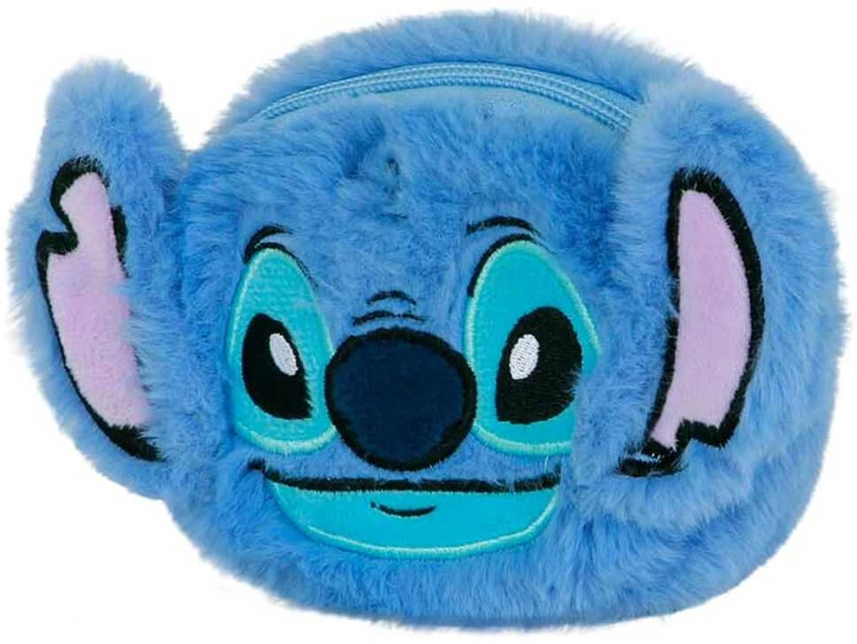 Stitch pūkuotas krepšelis su užtrauktuku