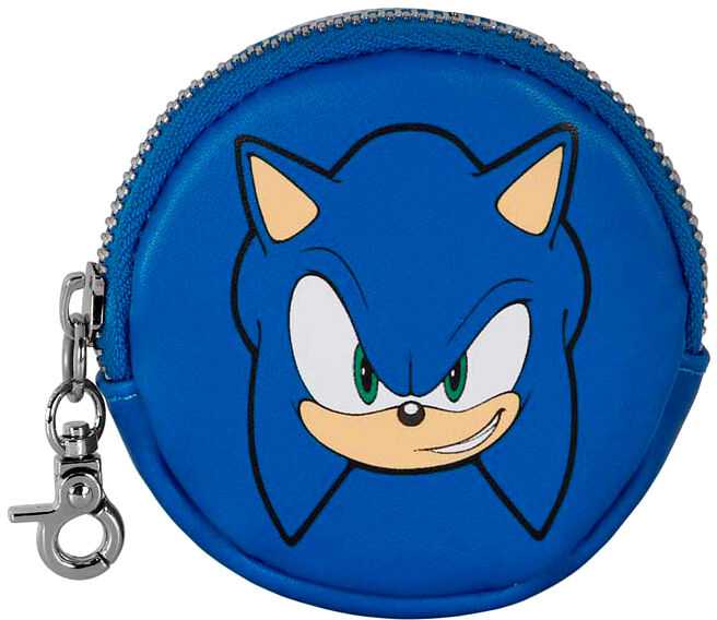 Karactermania PORTMONETKA SONIC FACE OKRĄGŁA, WYMIARY: 8.7CM X 8.7CM X 2.3CM