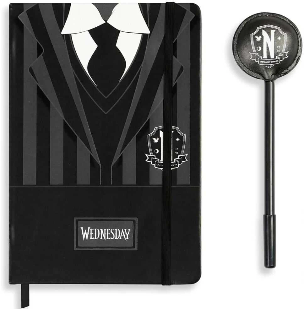 Karactermania Wednesday Uniform diary + pen set