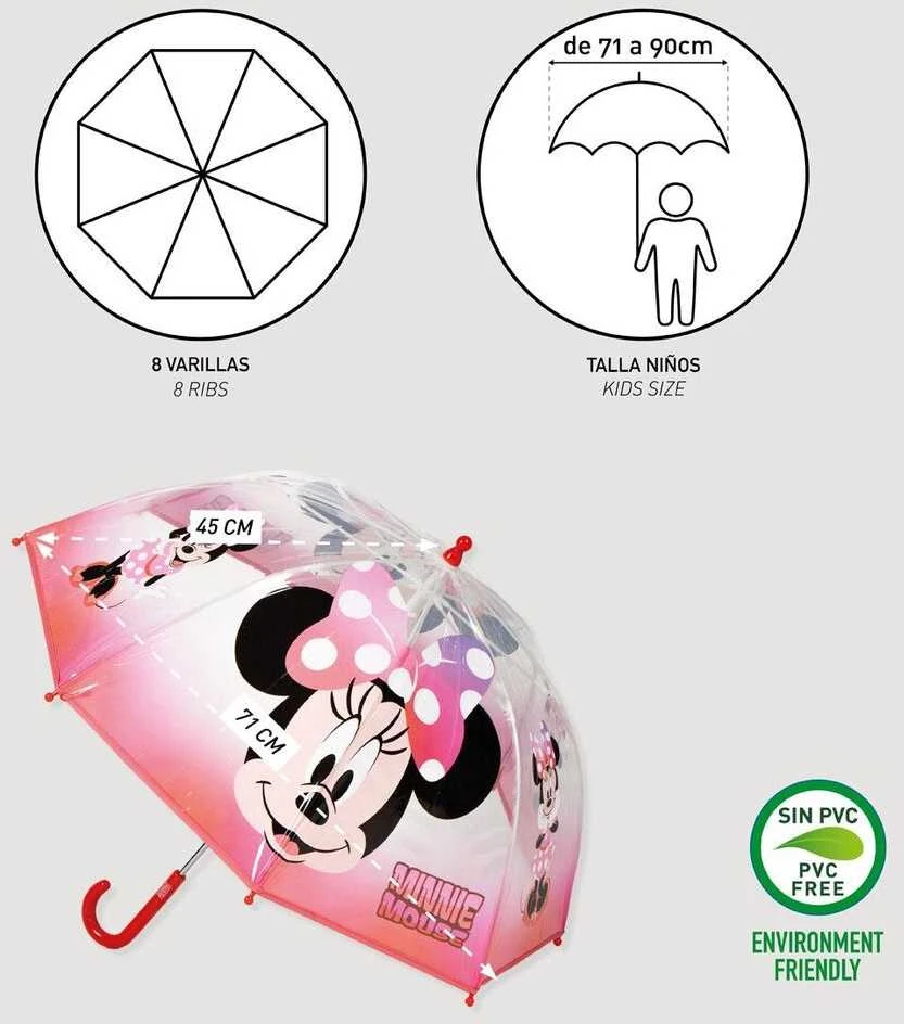 Minnie Mouse CERDÁ Disney Minnie manual bubble umbrella