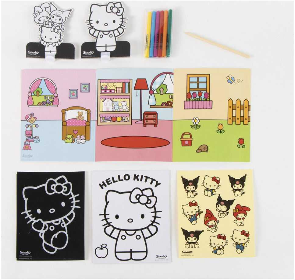 CERDÁ Hello Kitty and Friends Colouring bag set