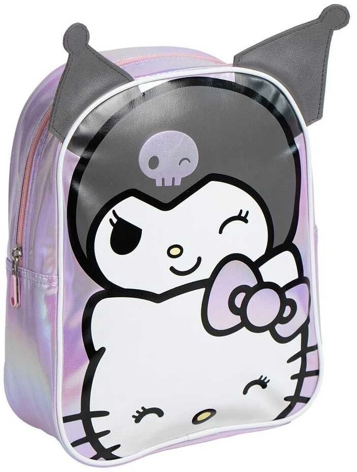 Hello Kitty Kuromi holografinė kuprinė, 32 cm