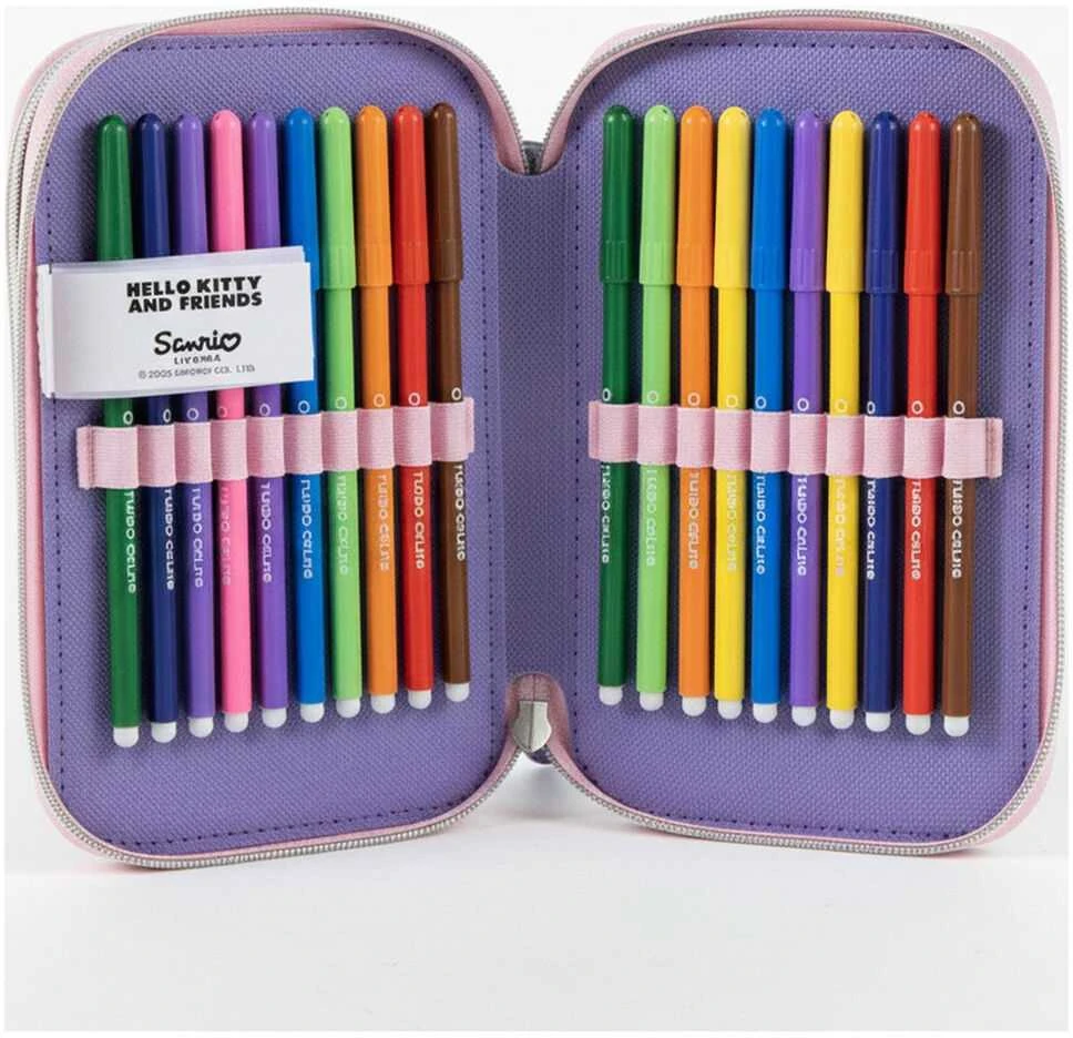 CERDÁ Hello Kitty Kuromi triple pencil case