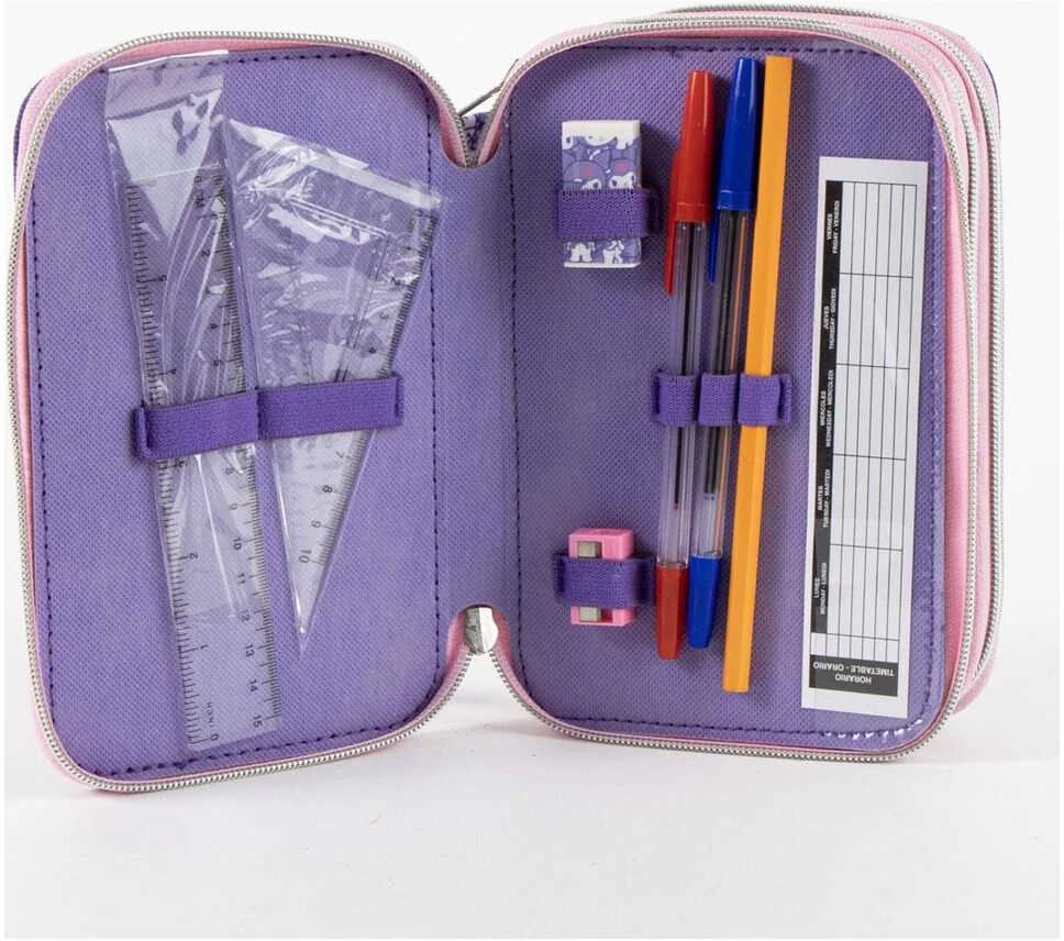 CERDÁ Hello Kitty Kuromi triple pencil case