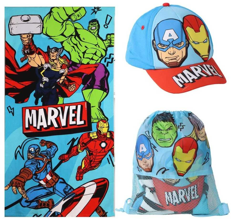 CERDÁ Marvel Avengers towel + bag + cap set