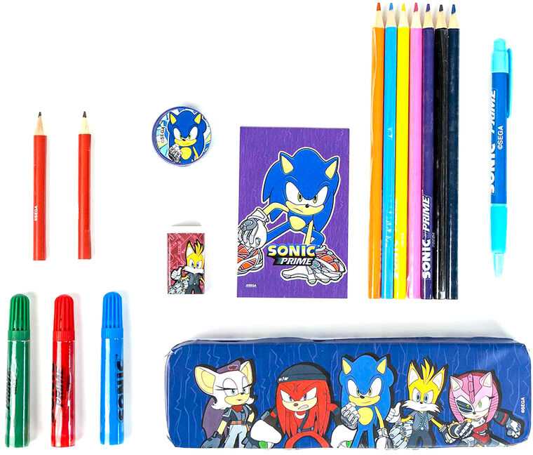 CERDÁ Sonic Prime colouring stationery set