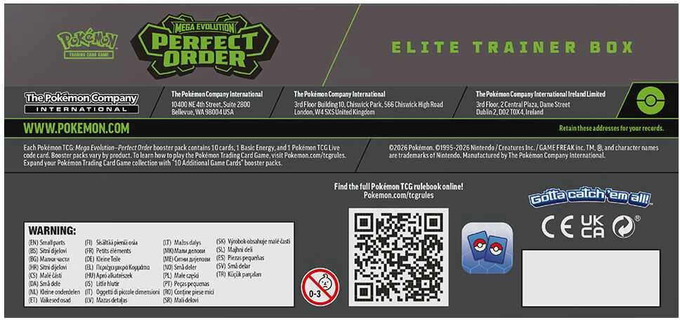 Kolekcionuojamos Kortelės - Pokémon Mega Evolution: Perfect Order Elite Trainer Box