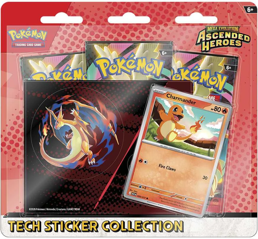 Lipduko kolekcija - Pokémon Mega Evolution: Ascended Heroes Tech Sticker Set