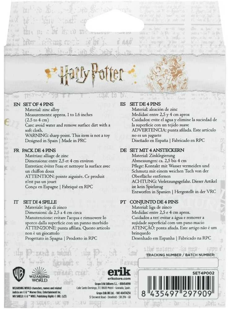 Harry Potter smeigtukų rinkinio pakuotės nugarėlės detalės
