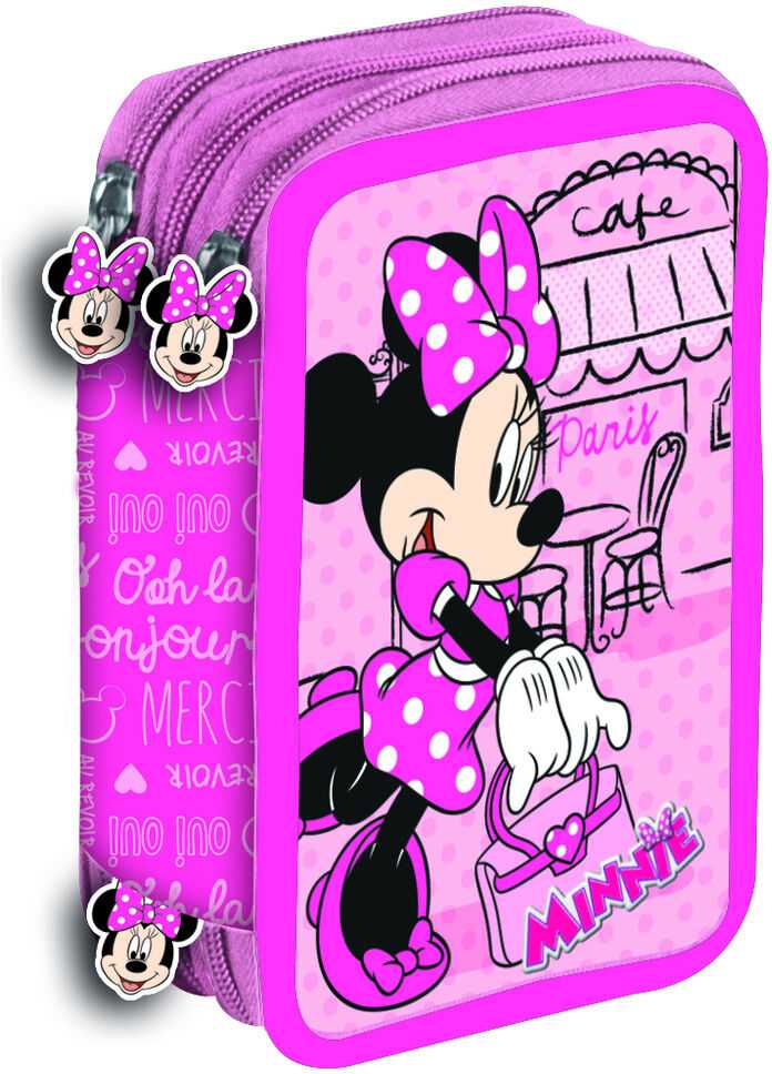 Manenti Disney Minnie Paris triple pencil case