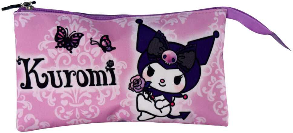 Manenti Hello Kitty Kuromi Violetinė triple pencil case