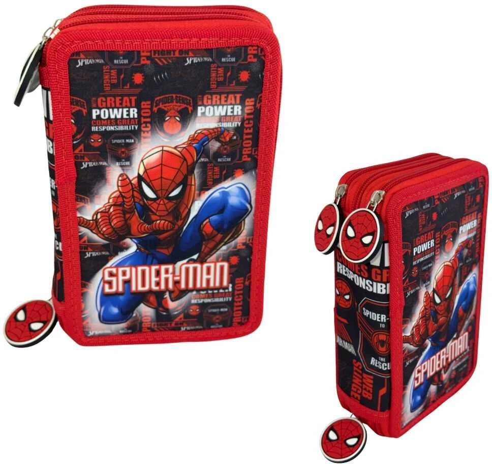 Spiderman 3 dalių pieštukų dėklas