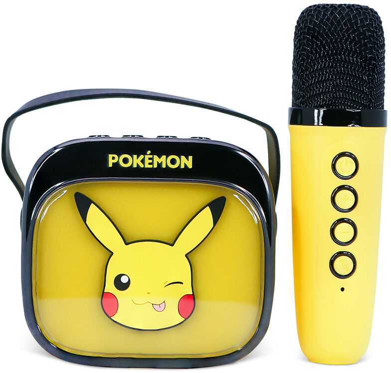 OTL - Belaidis šviečiantis karaoke garsiakalbis su mikrofonu - Pikachu