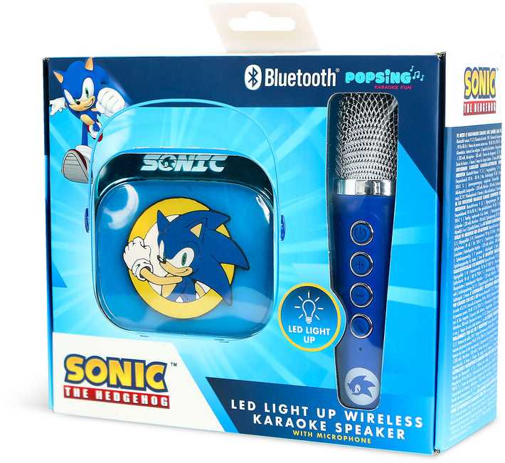 OTL Sonic The Hedgehog LED Karaoke Speaker and Microphone