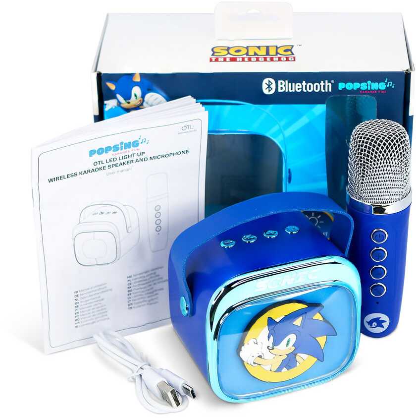 OTL Sonic The Hedgehog LED Karaoke Speaker and Microphone